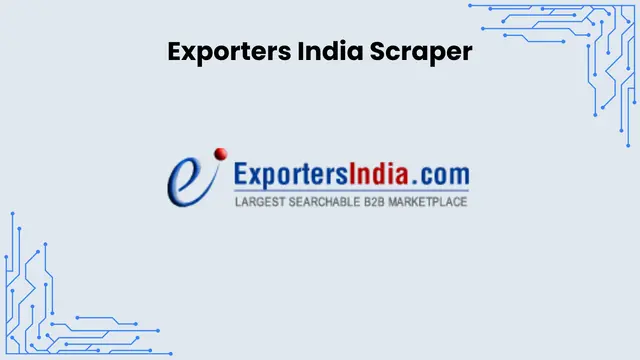 Exporters India Scraper Result