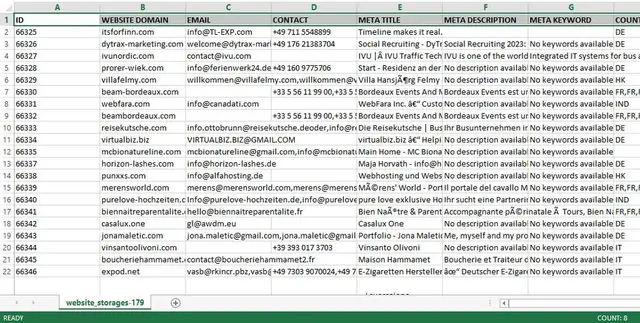 Live Website Scraper Result